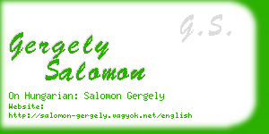 gergely salomon business card